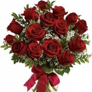 15 red roses with greenery | Flower Delivery Vladimir